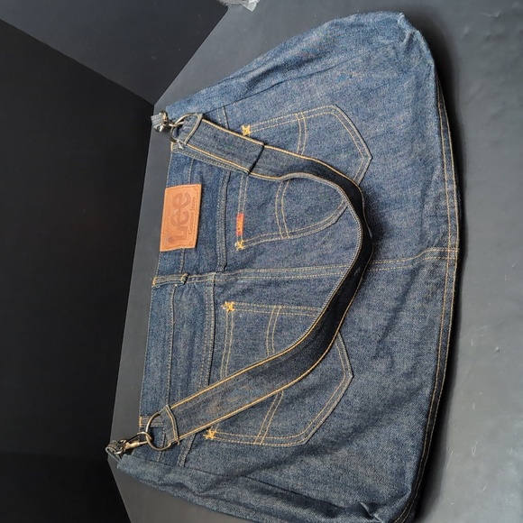 Lee Women's Upcycled Blue Denim Jeans Crossbody Bag. - Picture 1 of 10